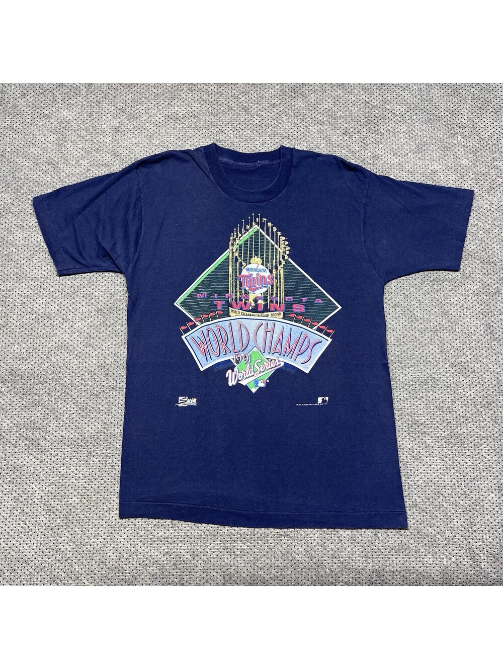 Vintage 1991 Salem Minnesota Twins World Series Champions T-Shirt Medium RARE